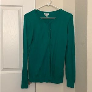 Green cardigan